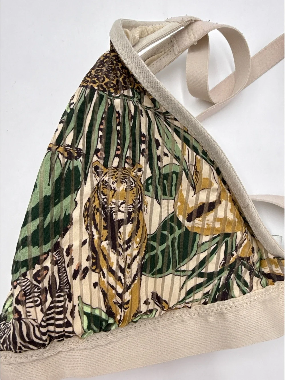 Aerie S Animal Print Bralette with Adjustable Straps